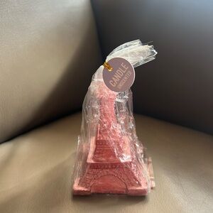 Icing Pink Eiffel Tower Candle
